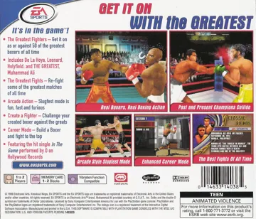 Knockout Kings 2000 (US) box cover back